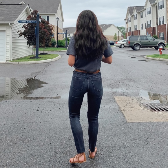 SOLD madewell distressed high riser skinny jeans - Picture 3 of 6